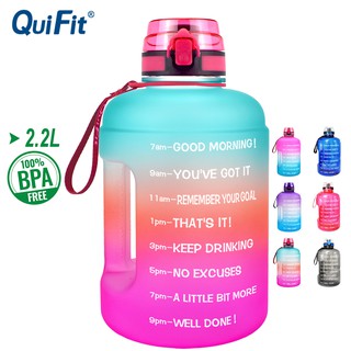 QuiFit Bình Nước Gallon 2.2L Có Nắp Không Chứa BPA Dùng Trong Phòng Gym Thể Thao
