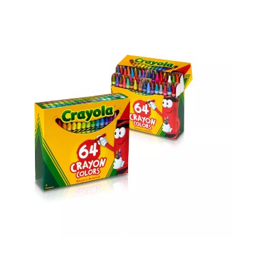 HỘP 64 BÚT MÀU SÁP CRAYOLA KÈM CHUỐT