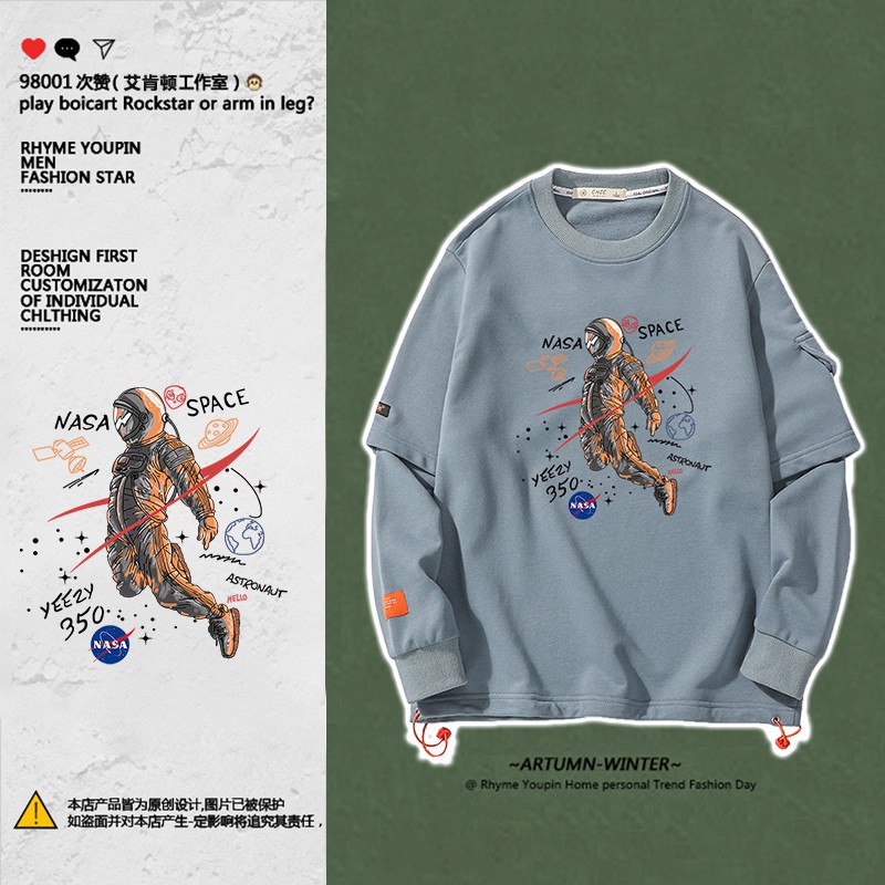 Áo Nỉ Nam Dài Tay Họa Tiết Phi Hành Gia quà tặng bạn | BigBuy360 - bigbuy360.vn