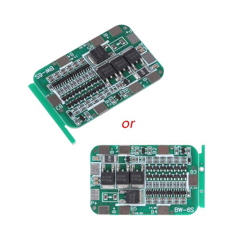 Set 6 bảng mạch PCB 6S 15A 24V BMS bảo vệ pin Li-ion Lithium 18650