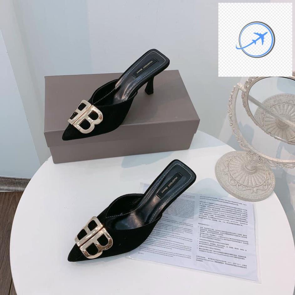 Giày sục cao gót nữ 9cm sang trọng quí phái