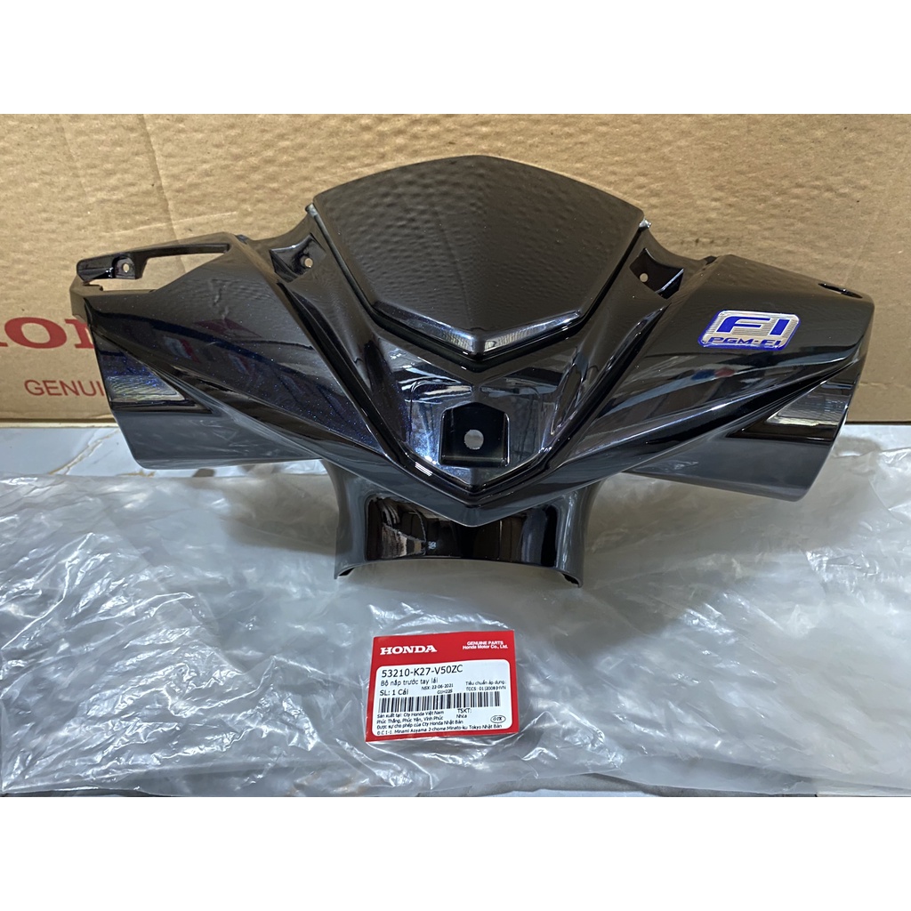 Bộ nắp ốp trước tay lái - bàn thờ HONDA AIR BLADE 125 năm 2014 màu Đen. 53210K27V50ZC