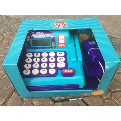 Đồ Chơi Máy Tính Tiền Siêu Thị Coles Cho Bé - Màu Xanh Dương 5.0