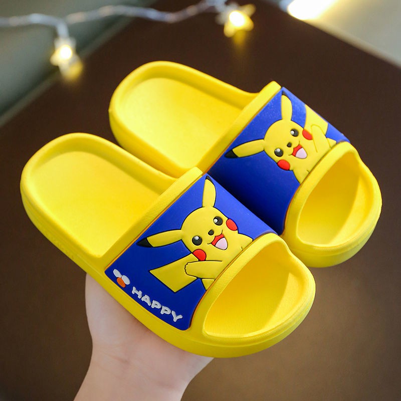 Keluarga Tiga Pikachu Lelaki Di dalam dan luar Phòng Tắm Chống Trượt Mềm Mại Sử Dụng Trong Nhà Và Ngoài Trời Dành Cho Nam Và Nữ 2-14 Tuổi