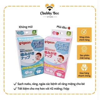Khăn lau răng miệng Pigeon Nhật Bản hộp 42 miếng