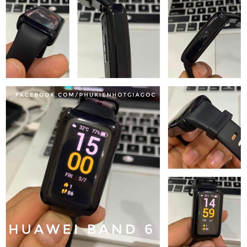 (SẵnVN) Huawei band 6 - Honor band 6 - Dây cao su màu / Dán màn hình full màn / Ốp viền chống va đập / Honor Band 4 &amp; 5