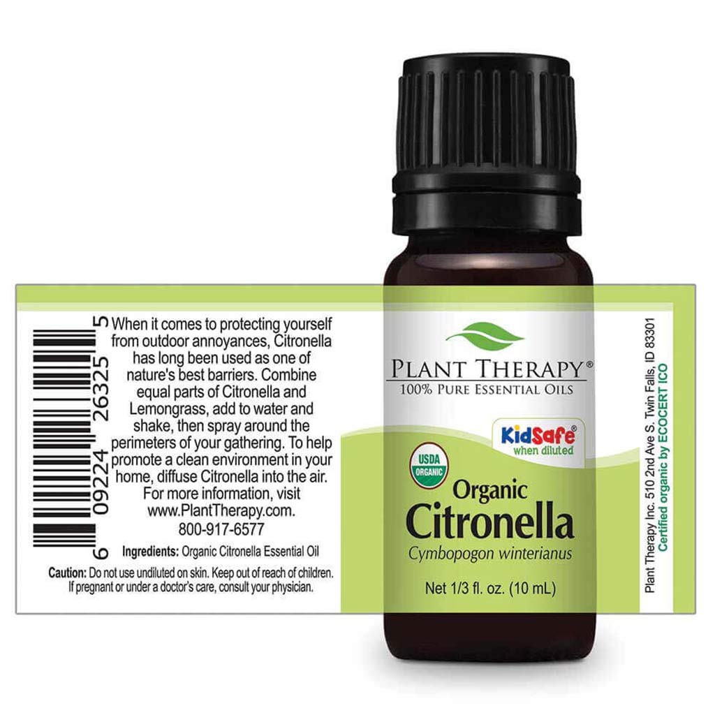 Plant Therapy  - Tinh Dầu Sả Đỏ Hữu Cơ - Citronella Organic KidSafe Essential Oil - 10mL