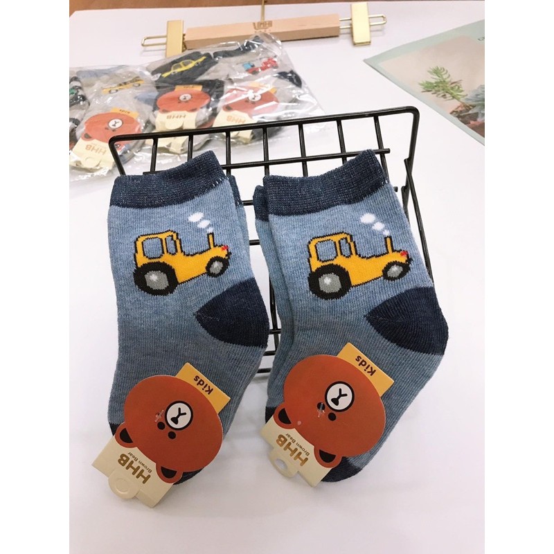 Lố 10 Đôi Tất Hình Ô Tô Cho Bé Yêu Mới