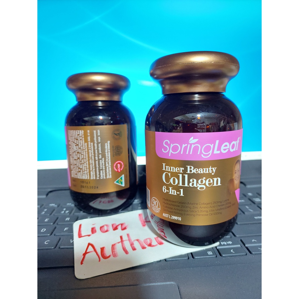 Viên Uống Collagen SpringLeaf 6 in 1 Inner Beauty  của Úc hộp 90 viên, 180 viên