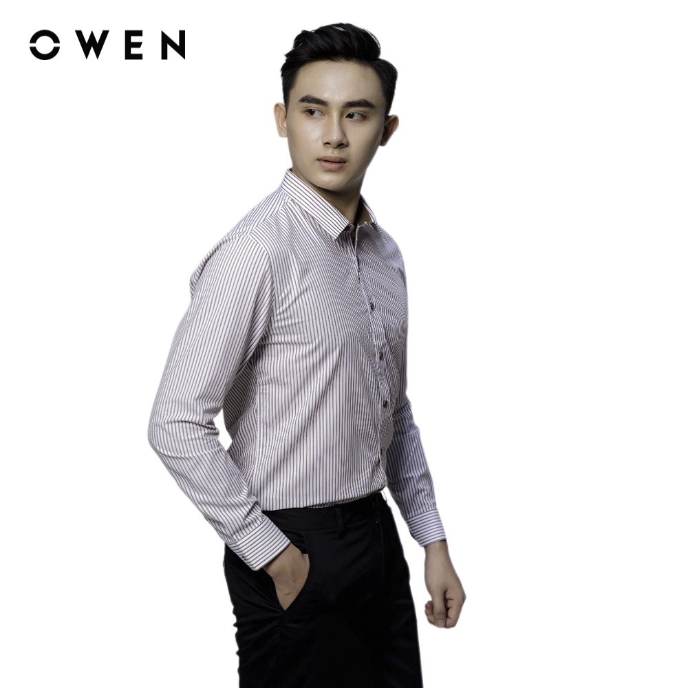 Áo sơ mi Dài tay Owen Bamboo Slim Fit màu Nâu - AS61013D