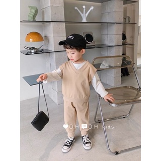Bộ cotton 3 chi tiết cho bé trai bé gái