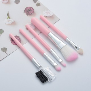 Set 5 cọ trang điểm cơ bản chuyên dụng màu hồng