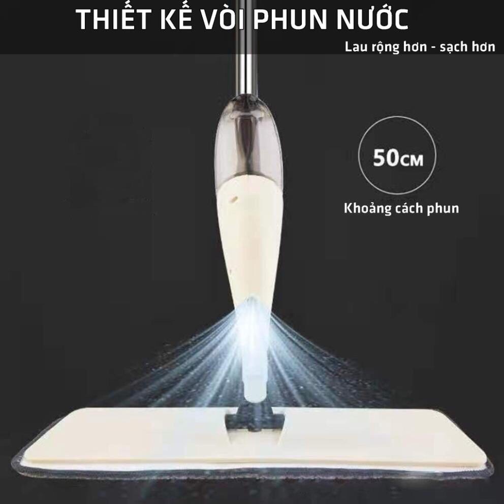 Cây lau nhà phun sương, xoay 360 độ - thông minh, tiện dụng