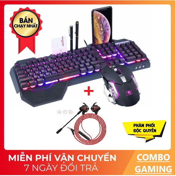 COMBO GAME Bộ Phím Chuột K618 LED 10 Chế Độ Và Tai Nghe GH5 Chơi Game Cực Thích