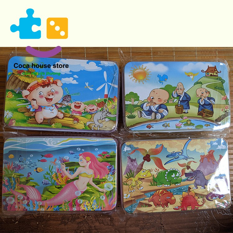 Đồ chơi cho bé - tranh ghép gỗ 60 mảnh - phát triển tư duy cho bé 3-10 tuổi