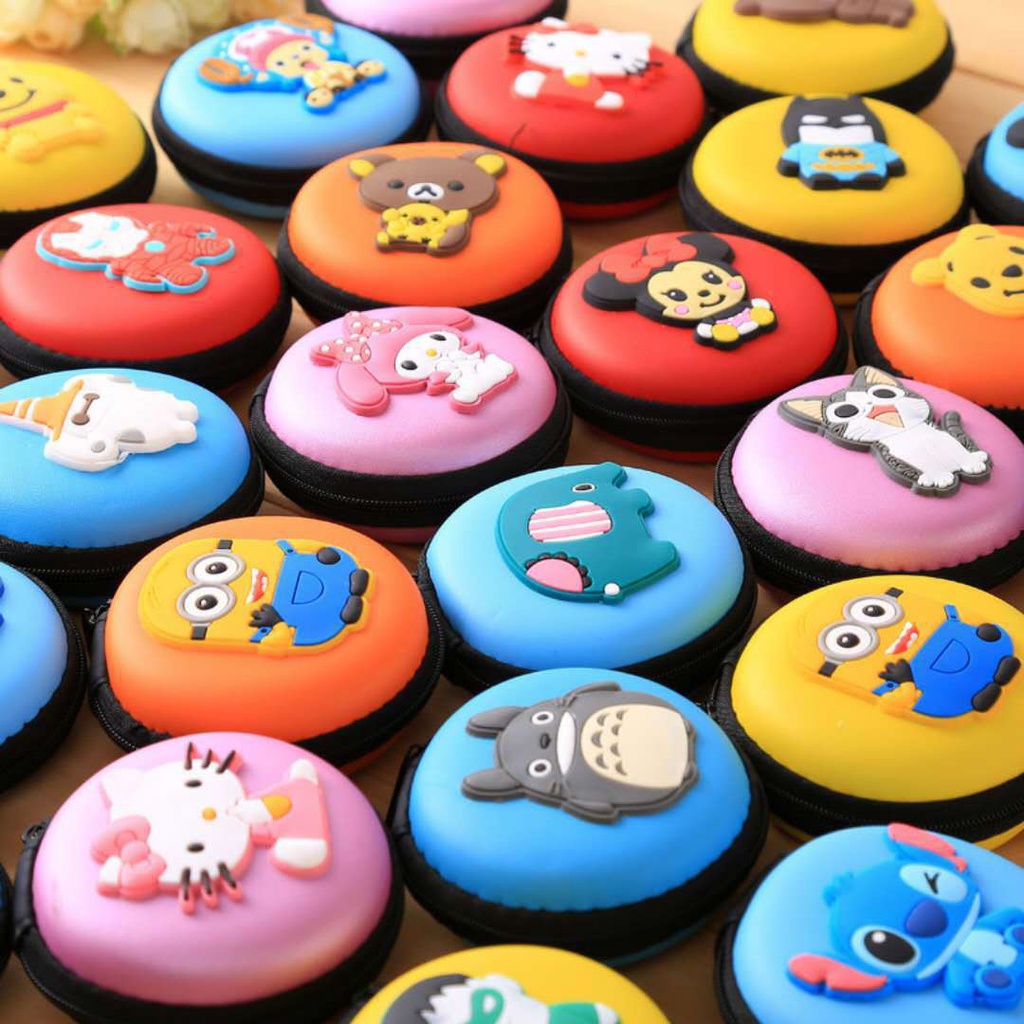 [Sỉ 7,9k] Hộp Đựng Tai Nghe Cáp Sạc Hoạt Hình MINISHOP H167