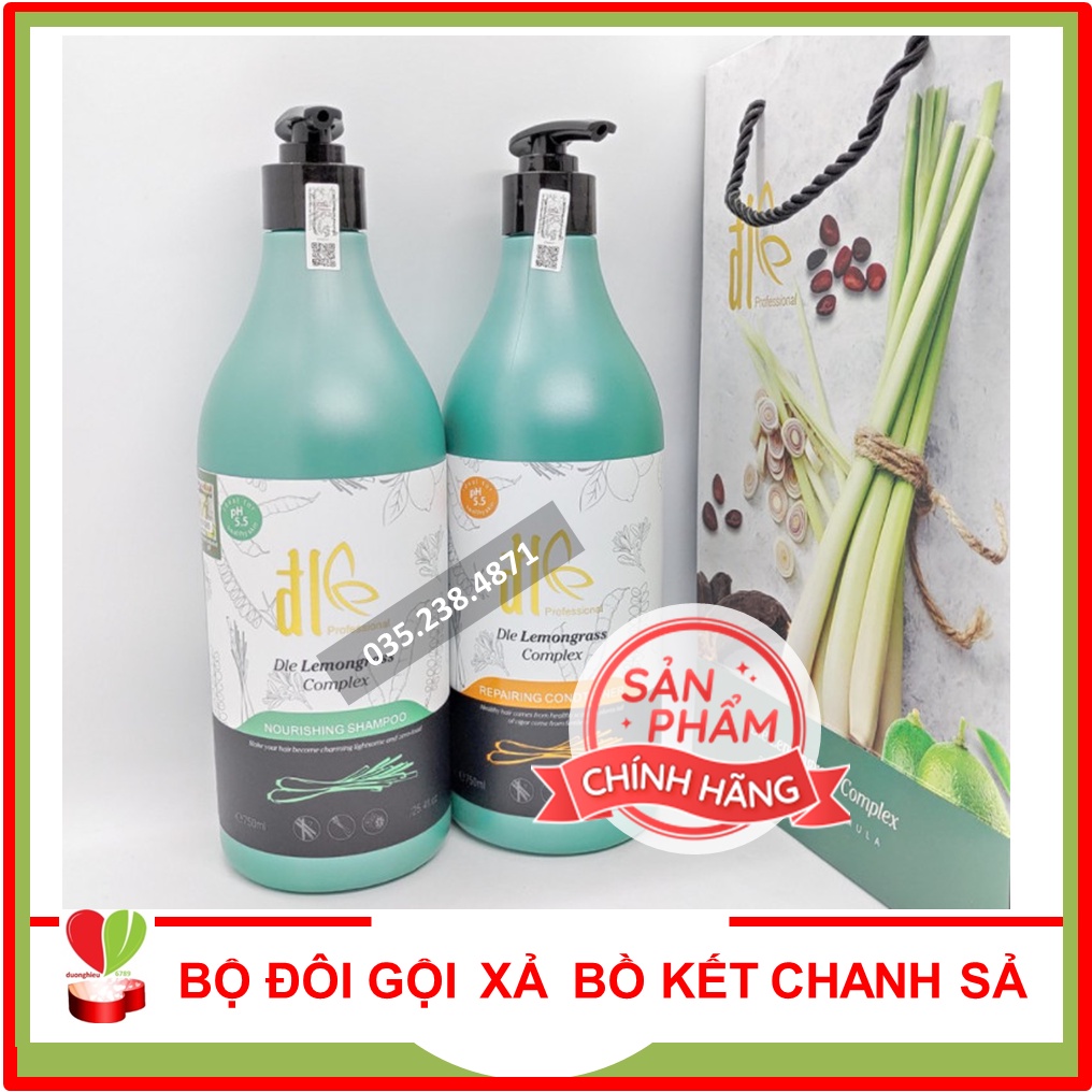 Bộ Đôi Dầu Gội Và Xả Phủ Collagen Chiết Xuất Bồ Kết Chanh Sả Chính Hãng 100%- Duonghieu6789