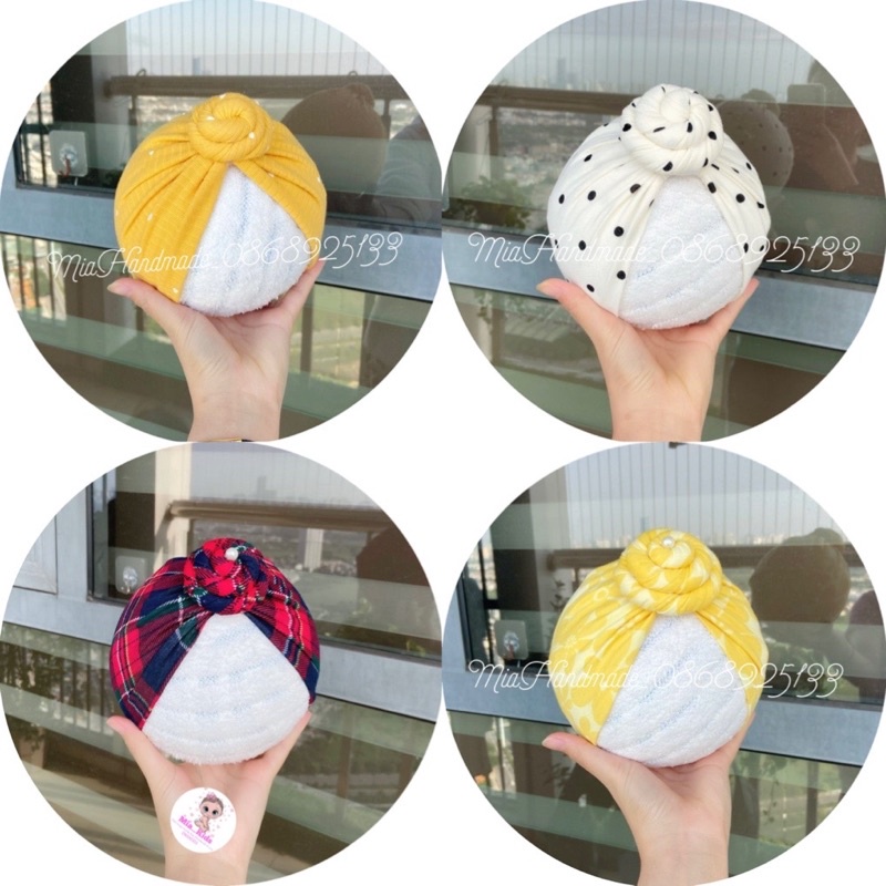 TURBAN CHO BÉ RẺ ĐẸP CHẤT COTTON MỀM MỊN CHO BÉ 0-20M