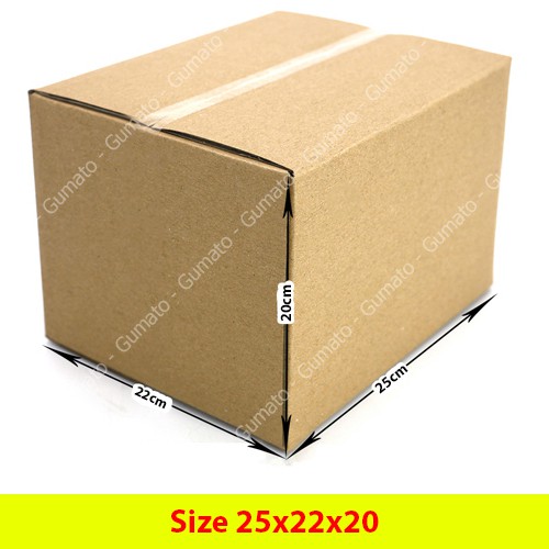 Hộp giấy, thùng carton size 25x22x20 giấy carton gói hàng Everest