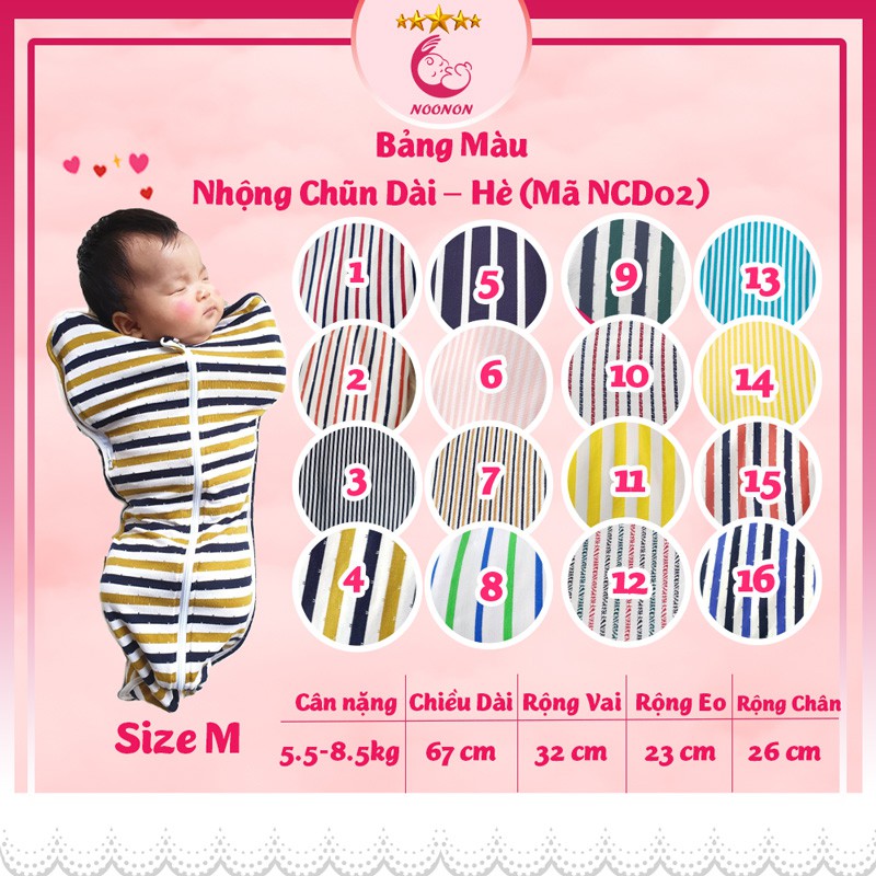 Nhộng Chũn 𝑭𝑹𝑬𝑬𝑺𝑯𝑰𝑷Quấn Chũn NOONON Giúp Bé Ngủ Ngon NCD01