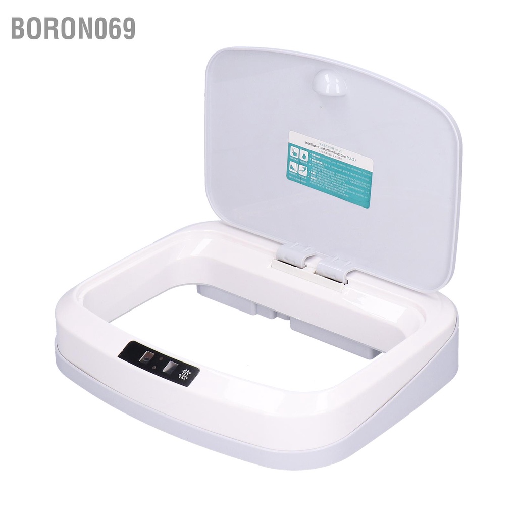Boron069 Thùng rác cảm biến tự động 15L có nắp đậy cho phòng ngủ nhà bếp Phòng tập thể
