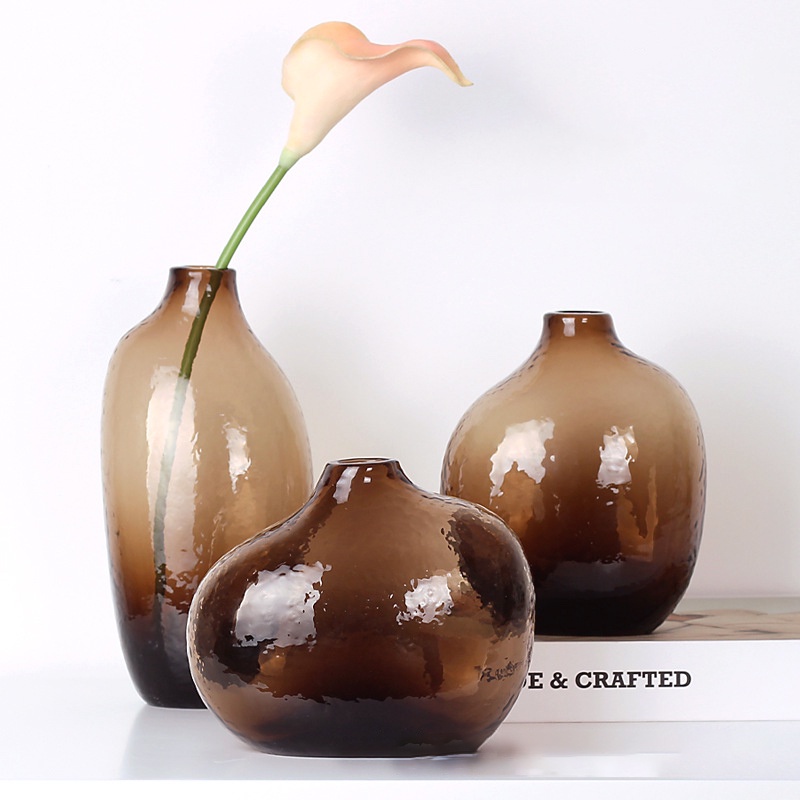 Lọ hoa thuỷ tinh NGHỆ THUẬT Timedecor bình hoa cao cấp trang trí nhà cửa