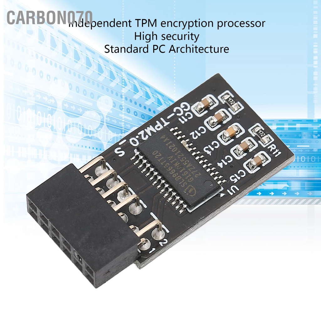 Carbon070 Mô-đun bảo mật mã hóa TPM 2.0 cho giao diện GIGABYTE 12Pin LPC thẻ từ xa cao