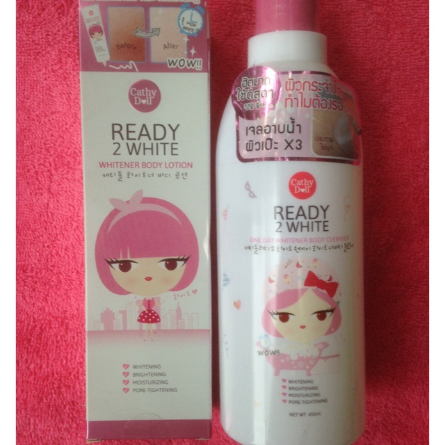 Combo Tắm + dưỡng thể Cathy doll ready 2 White