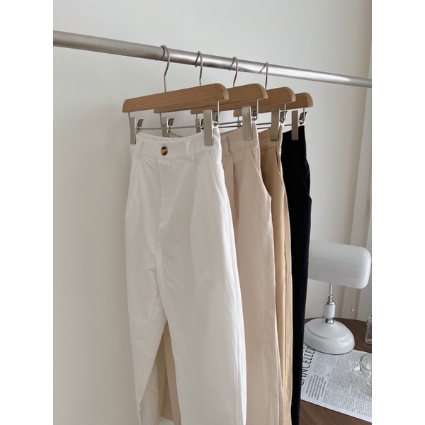 Quần baggy basic lưng chun sau QC