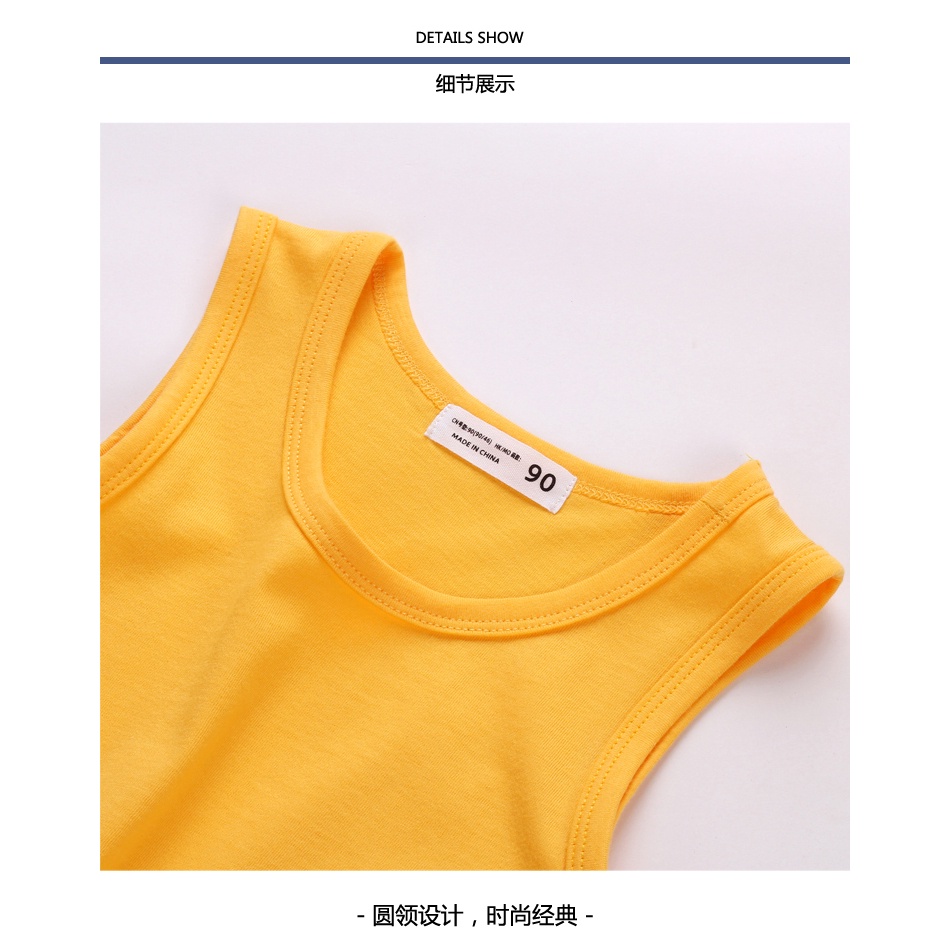 Áo Thun Cotton Sát Nách In Hoạt Hình Anpanman 8 Màu Cho Bé 90-140cm