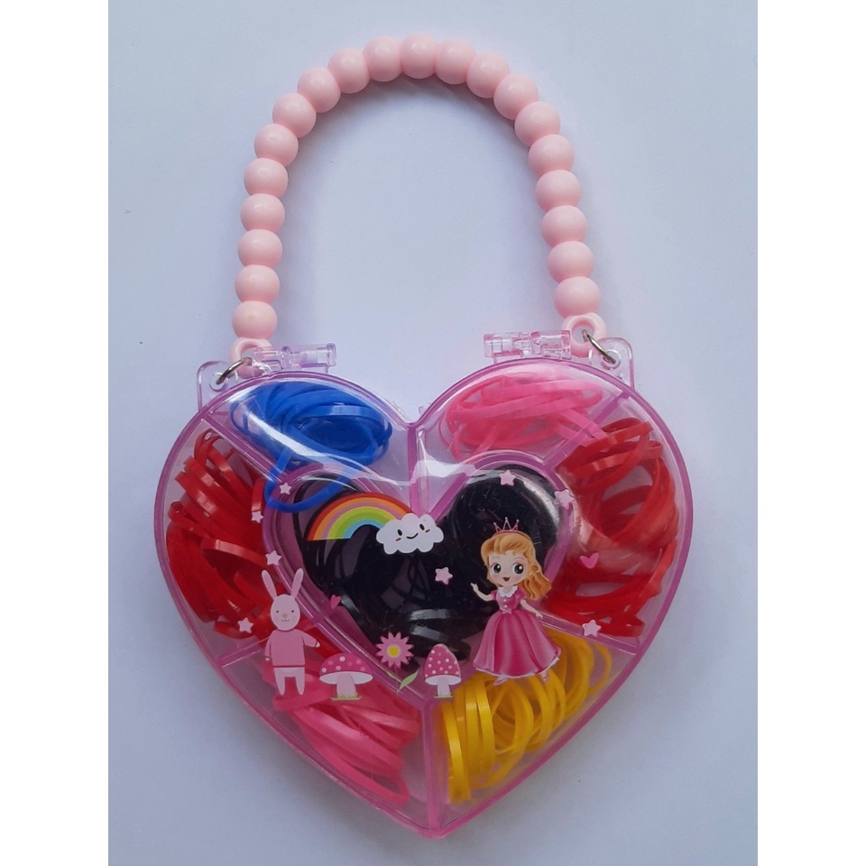 Túi 50g thun chun cột tóc cho bé gái dễ thương (nhiều màu#01)