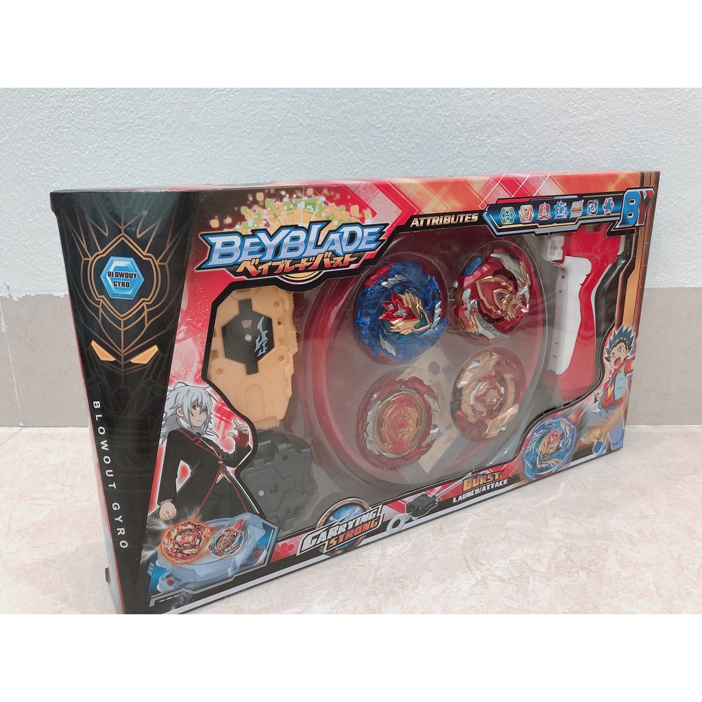 Bộ Đấu Trường 4 Con Quay Beyblade Có Tay Cầm