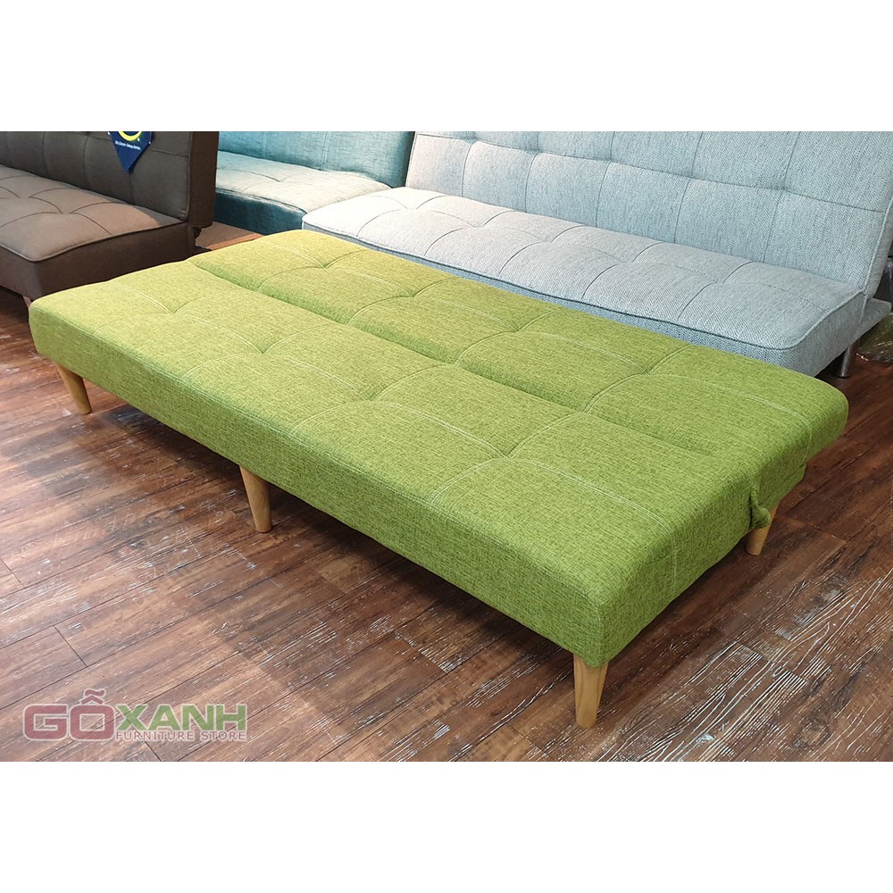 Bộ Bàn Ghế Salon Giường Nằm / Sofa Bed Cao Cấp 6 Chân Gỗ - Màu Xanh