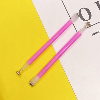 Bút chấm 2 đầu bằng nam châm tạo họa tiết hoa, Nam châm mắt mèo nail