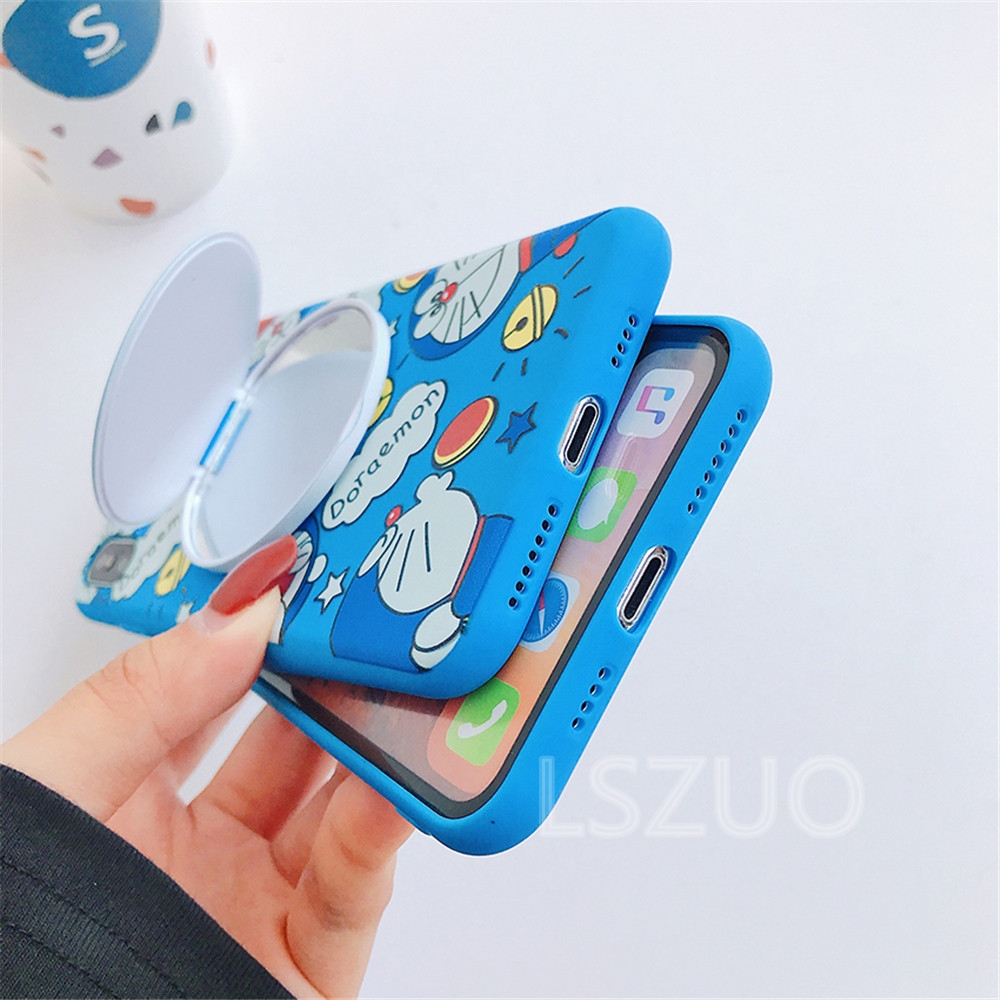 Ốp Lưng Tráng Gương Hình Doraemon Cho Vivo Y31 Y51 2020 V20 Y50 Y30 V19 Y19 V17 S1 Y17 Y15 Y12 Y11 V15 V11I V5Lite V5 Plus V9 Y85 Y91 Y91I Y95 Y93 Y91C Y81 Y81I Y71 Y55