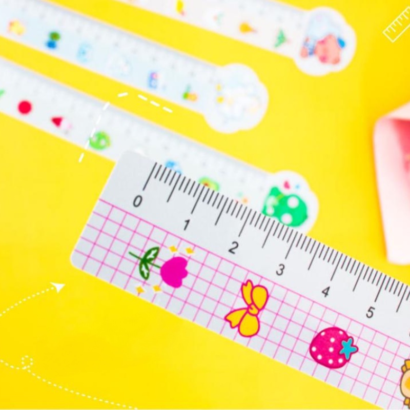 Thước Nhỏ Đo Đánh Dấu Trang Sách Hình Khủng Long Hoạt Hình 15cm