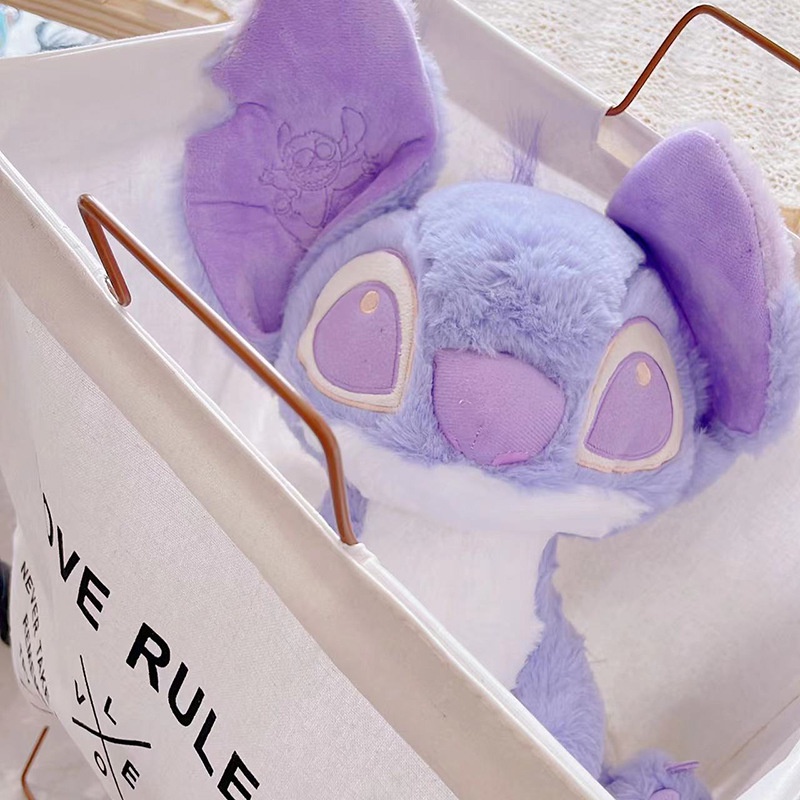 Búp Bê Nhồi Bông Hình Stitch Màu Tím Dễ Thương Cho Bé Gái