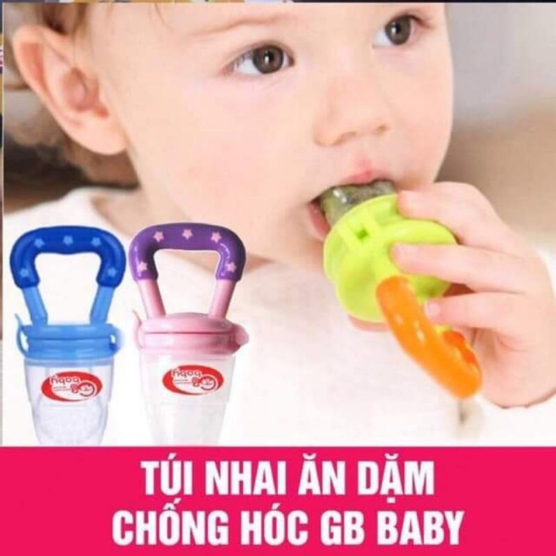 Túi nhai ăn dămj chống hóc cho bé