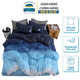 Bộ chăn ga kèm vỏ gối chất poly cotton, Bộ chăn ga gối 4 món poly tici mềm mại