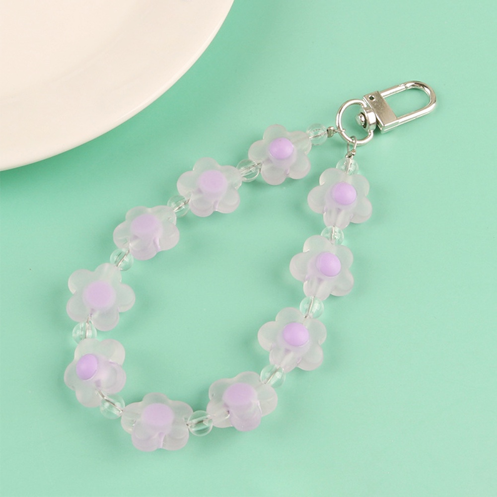 Móc Khóa Xe Hơi / Ba Lô / Túi Xách Trang Trí Hạt Hoa Màu Kẹo Dễ Thương Thích Hợp Làm Quà Tặng Cho Bạn Gái