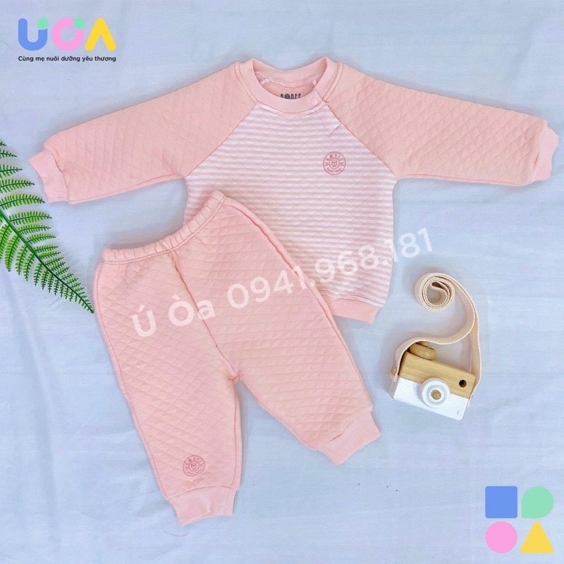 Hrnee - Bộ trần bông quả trám siêu mềm dầy dặn cho bé