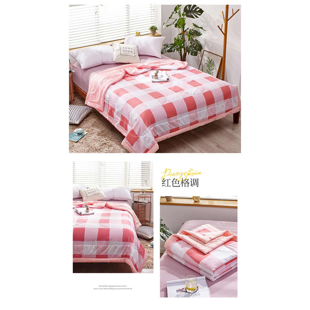 Máy Điều Hòa Quilt Chăn Mùa Hè Giặt Giường Bằng Vải Bông Bìa Mềm Mại Thoáng Khí Chăn Mỏng Comforter Nữ Hoàng King S-168