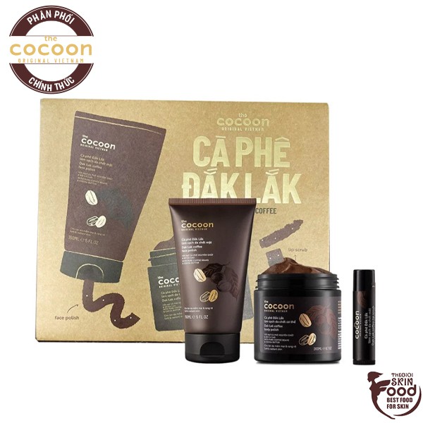 [3 Items] Bộ Sản Phẩm Tẩy tế Bào Chết Coccoon Dak Lak Coffee Box