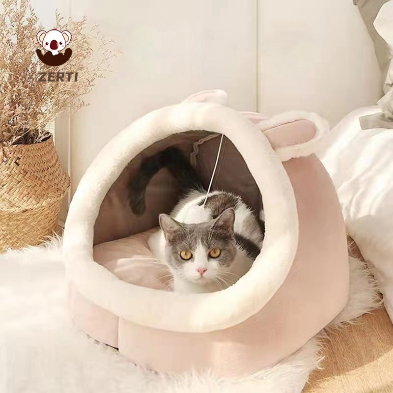 Giường cho mèo Zerti mềm mại, ấm áp và thiết kế dễ thương Giường cho thú cưng nhà thú cưng