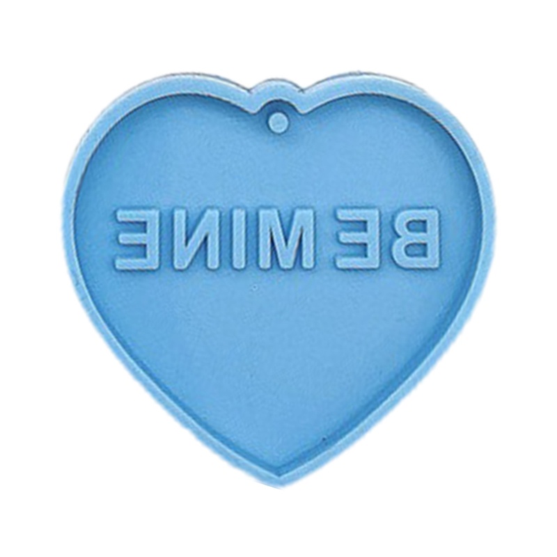 Khuôn Silicone Hình Trái Tim Làm Móc Khóa