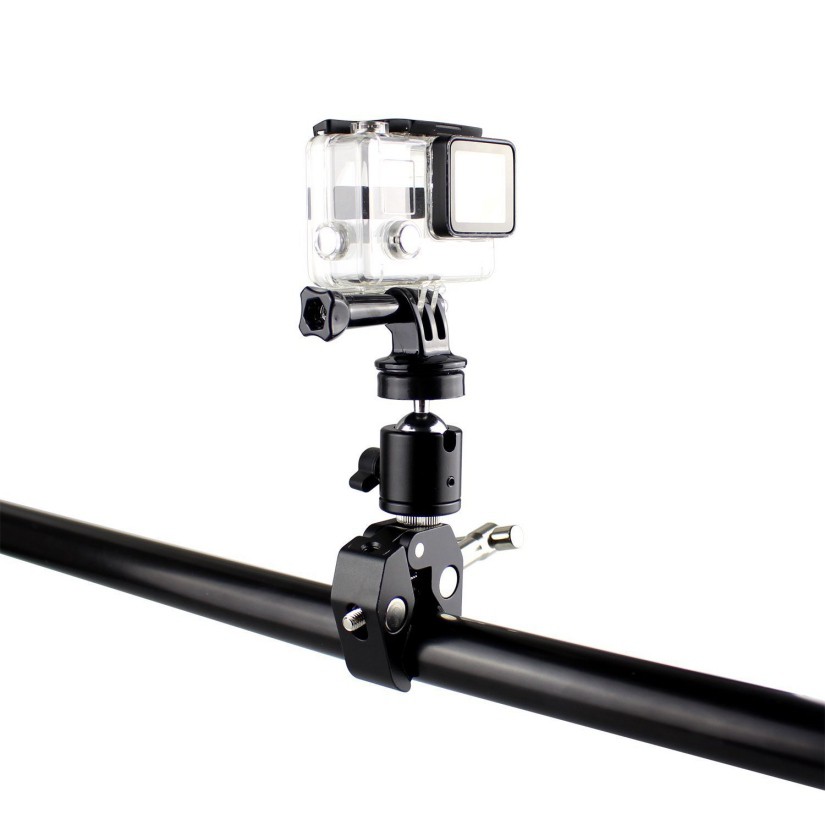 Bộ Giá Kẹp Ghi Đông Nhôm Kèm Đầu Xoay Cho GoPro, SJCam, Xiaomi Yi