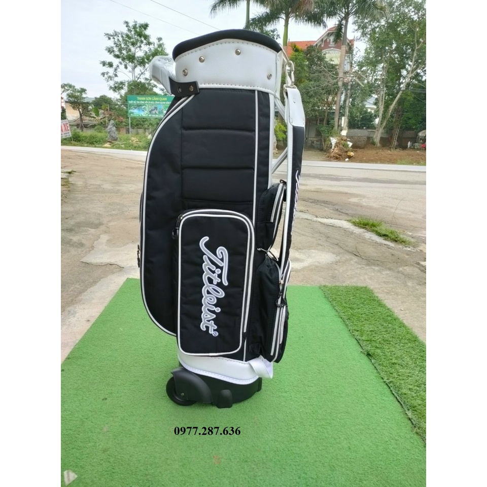 Túi đựng gậy golf Titleist túi gậy có bánh xe tiện lợi di chuyển vải bạt chống thấm chống bụi siêu nhẹ TM010