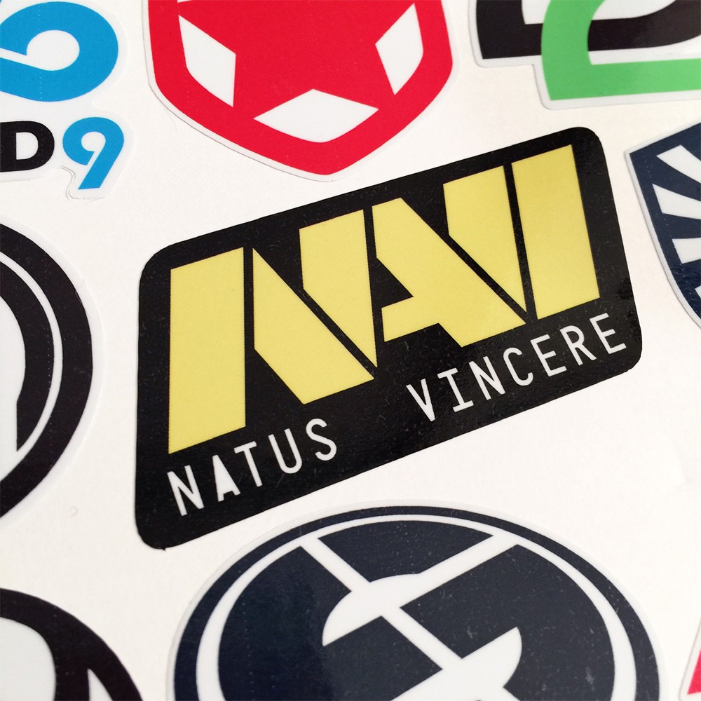 Bộ 23 Sticker Logo Team Game Fnatic Cloud 9 Navi - Khổ A4 Chống Thấm Nước