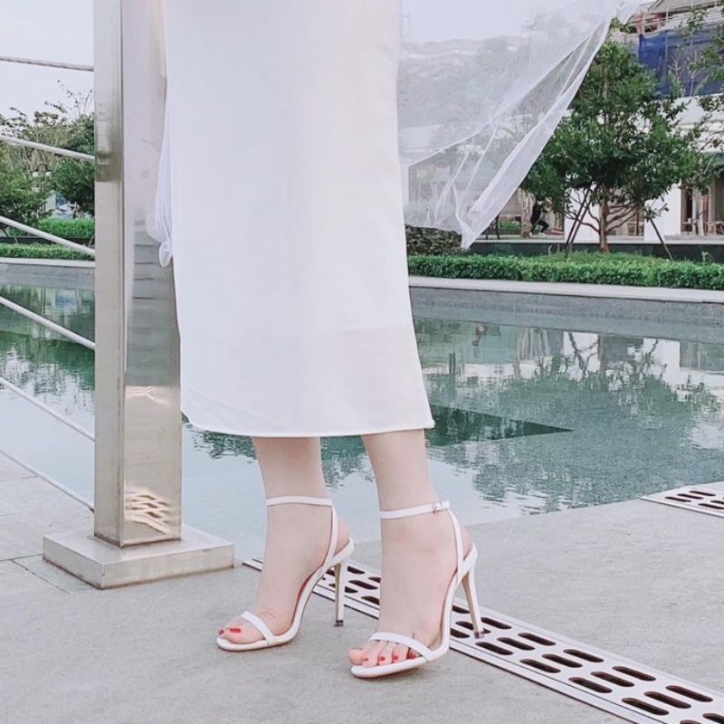 Giày cao gót bản ngan cao 10cm có đủ size bigsize 40 41 42 43
