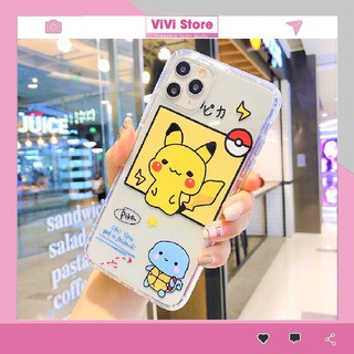 Ốp lưng Iphone pikachu trong suốt, chống sốc 6plus/7plus/8plus/x/xs/xs max/11/11promax  - Vivi Store